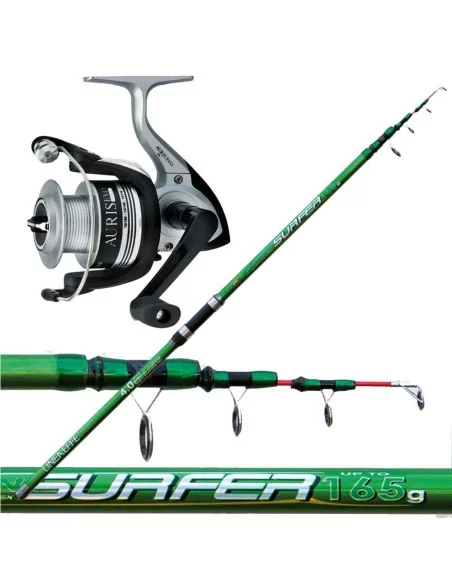 Combo canna surf green e mulinello Trabucco Kit da pesca Lineaeffe