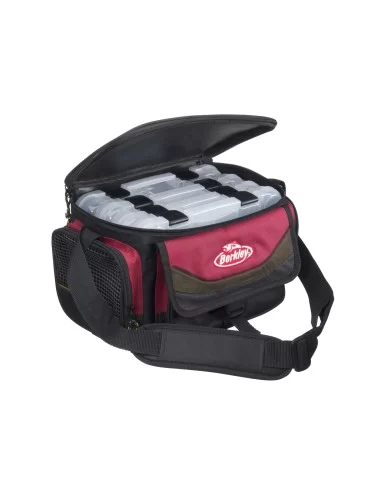 Berkley System Bag 2015 Red-Black + 4 Boxes Borse da pesca Berkley