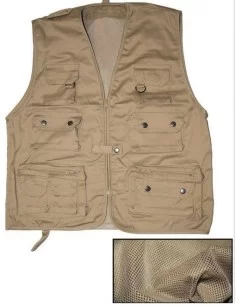 Gilet Pesca Marrone Multitasca Abbigliamento da pesca All Fishing