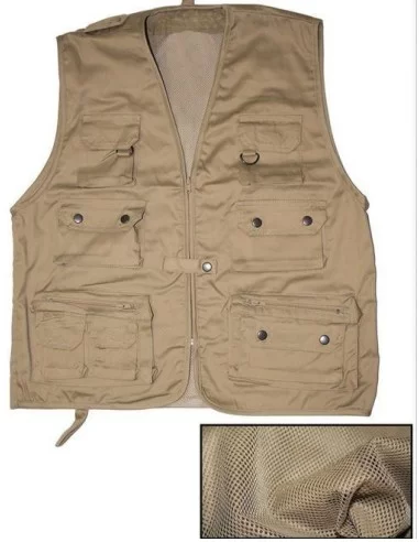 Gilet Pesca Marrone Multitasca Abbigliamento da pesca All Fishing