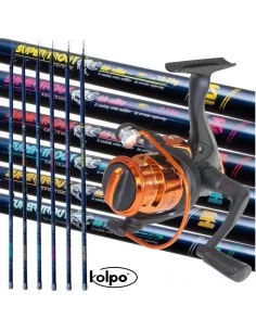 Kit Pesca Trota Canna e Mulinello Pesca Recupero Kit da pesca Kolpo