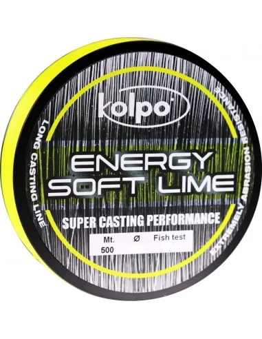 Filo da Pesca Energy Soft Lime Kolpo 500 mt  Fili da pesca Kolpo