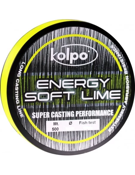 Filo da Pesca Energy Soft Lime Kolpo 500 mt  Fili da pesca Kolpo