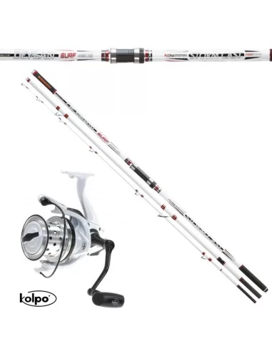 Kit Pesca Surf Canna Deylan Trabucco + Mulinello Energetic Kolpo Kit da pesca Trabucco