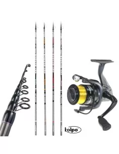 Kit Pesca Trota Lago Canna Sky Bender Mulinello Nanga Kit da pesca Kolpo