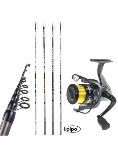 Kit Pesca Trota Lago Canna Sky Bender Mulinello Nanga Kit da pesca Kolpo