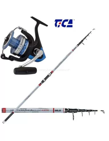 Kit Pesca Surf Combo Beach Canna da Pesca Con Mulinello Tica Kit da pesca Tica