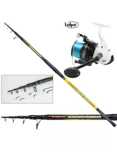 Kit Pesca Beach Legering Canna da Pesca Trabucco Andromeda Mulinello Kolpo Kit da pesca Trabucco