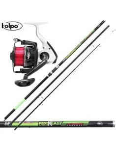 Combo Pesca Surfcasting Canna Carbonio Mulinello Talent Kolpo Kit da pesca Kolpo