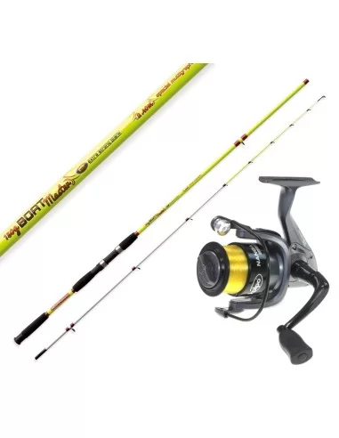 Canna Boat Master 1.80 mt 150 grammi da Bolentino + Mulinello e Filo Kit da pesca Lineaeffe