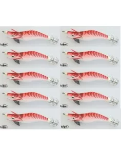 Kit Totanare da Pesca Egi 10 pz Totanara Rossa Misura 2.5 Esche Artificiali Kolpo