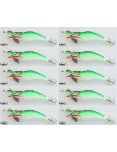 Squid jigs Egi squid Jig fishing Kit 10 PCs Green 