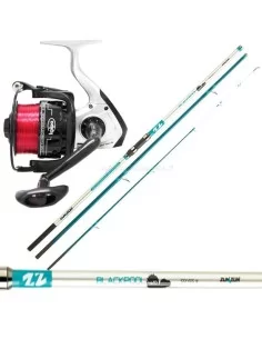 Combo Pesca Surfcasting Canna Tre Sezioni con Mulinello 7000 e Filo Kit da pesca Kolpo