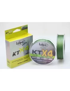 Braid Trecciato da Pesca Green Lime KT X4 Kolpo 300 metri Fili da pesca Kolpo