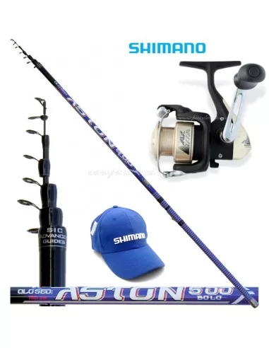 Kit Bolognese Canna Bolo Aston Bolo 5 mt Mulinello e Cup Shimano Kit da pesca Shimano