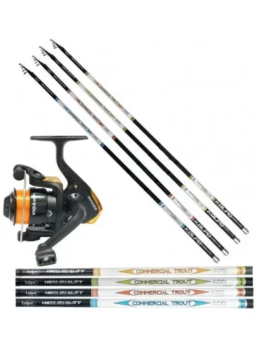 Kolpo kit Pesca per la Pesca delle Trote nei Laghi Kit da pesca Kolpo