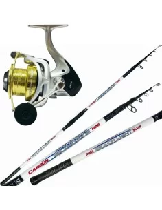 Kolpo Kit Pesca Surf Beach Canna in Carbonio Alto Modulo Mulinello Kimi 7000 Kit da pesca Kolpo