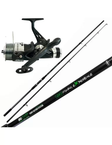 Kolpo Kit Carpfishing Canna Big Carp Mulinello Impress con Filo Kit da pesca Kolpo