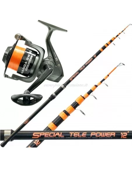 Kolpo Kit Pesa Surfcasting Canna 160 gr Mulinello con Filo 6000  Kit da pesca Kolpo
