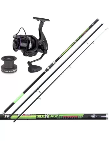 Kit Surfcasting Completo Canna 4.20 m Mulinello 8000 Doppia Bobina Kit da pesca Zun Zun