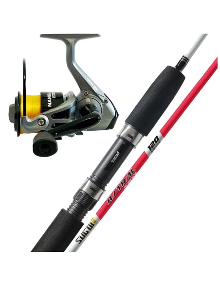 Combo Seppia Canna Astral + Mulinello Nanga + Filo Kit da pesca Sele