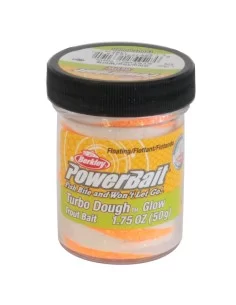 Berkley Powerbait Glitter Trout Bait Pastella per Trote Turbo Glow Bianco Arancio Esche da pesca Berkley