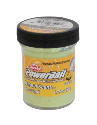 Berkley Powerbait Glitter Trout Bait Pastella per Trote Gusto Aglio Esche da pesca Berkley
