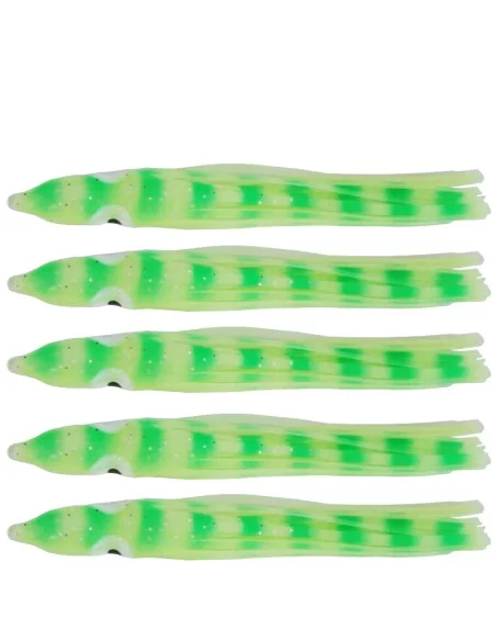 Tatler Octopus Classic Luminous Green 5 pz 75 mm Esche Artificiali Tatler