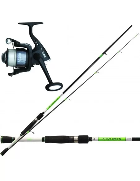 Tatler Kit Pesca Spinning con Canna 2.40 mt Mulinello e Filo Kit da pesca Tatler