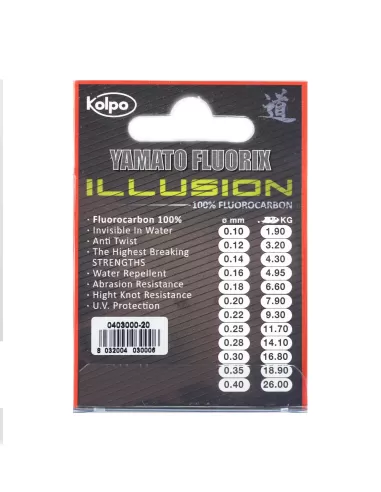 Kolpo Fluorocarbon Puro Illusion 50 mt Fili da pesca Kolpo