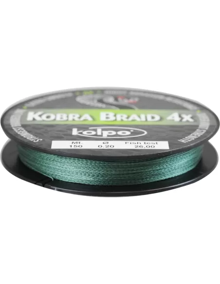 Braided Braid 4 Heads Kobra Kolpo 150 mt Kolpo Fishing Lines