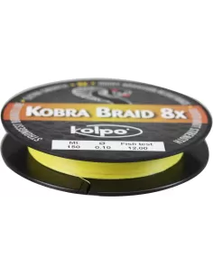 Trecciato Braid 8 Capi Kobra Kolpo Giallo 150 mt Fili da pesca Kolpo 2