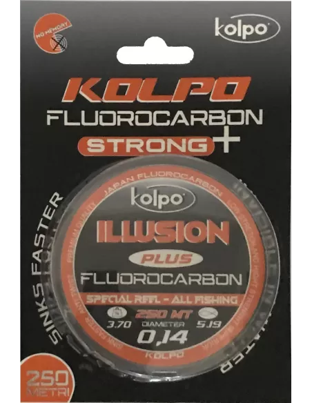 Kolpo Illusion Plus Fluorocarbon 250 mt Speciale Mulinello Fili da pesca Kolpo
