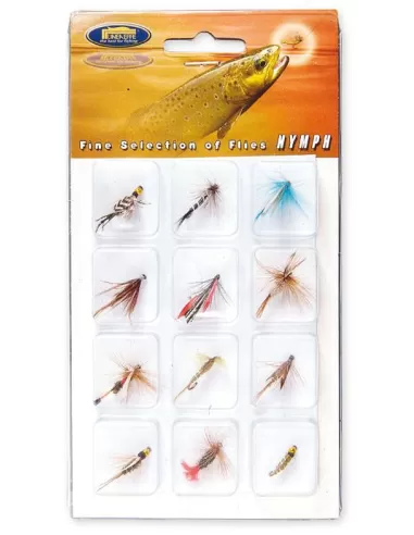 Kit mosche semi affondanti 12 pz Pesca a mosca Lineaeffe