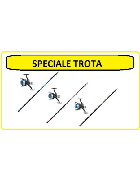 Kit Pesca Trota Lago Tremarella 3 Canne 3 Mulinelli Kit da pesca Lineaeffe