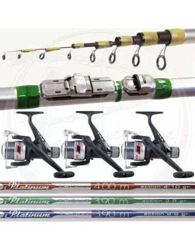 kit trota lago: 3 canne 3 mulinelli Kit da pesca Lineaeffe