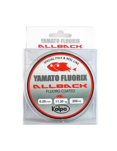 Filo Fluoro Coated 200 mt Speciale Mulinello Allback kolpo Fili da pesca Kolpo