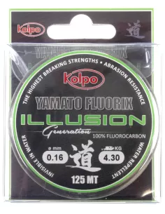Fluorocarbon 125mt Illusion Generation kolpo Puro al 100% Fili da pesca Kolpo