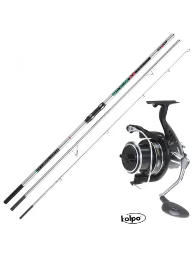 Canna da Pesca 4.20 3 Pezzi con Mulinello da Pesca Surf Casting Canne da pesca Kolpo