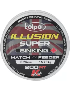Kolpo Illusion Super Sinking Filo da Pesca Inglese 200 mt Fili da pesca Kolpo