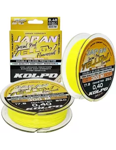 Kolpo Japan Yellow Fluorescent Filo da Pesca Siliconato 300 mt Fili da pesca Kolpo