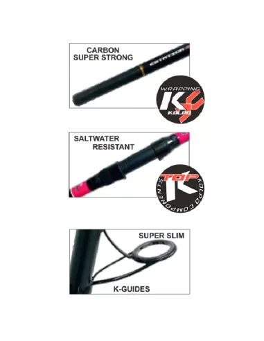 Kolpo estatica surf 420 3 sections Surf Casting Rods Kolpo