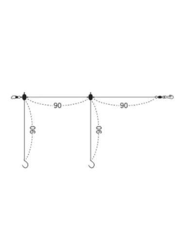 Yuki Ready Line with Seaguar thread hooks 8 line 0.50 terminal 0.26 Yuki Ready Lines