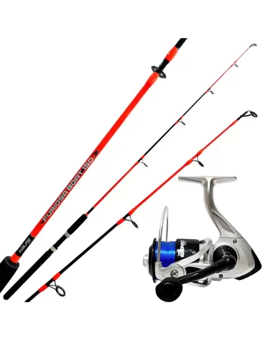Kit Completo da pesca dalla Barca con Canna Mulinello e filo Kit da pesca Kolpo