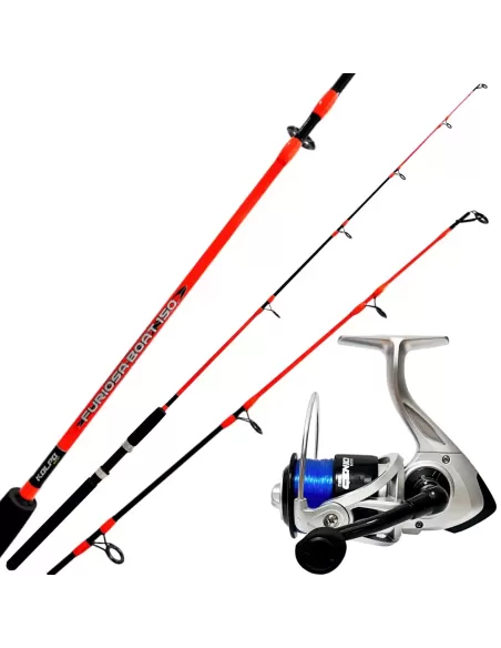 Kit Completo da pesca dalla Barca con Canna Mulinello e filo Kit da pesca Kolpo