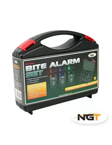 Ngt Bite Alarm Set 3 Avvisatori + Centralina Wireless Carpfishing