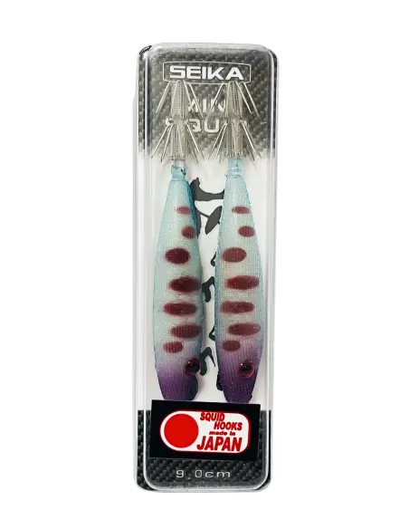 Seika mini squid soft silk per la pesca di calamari e seppie 9 cm 2pz col.201 Totanare e polpare Seika