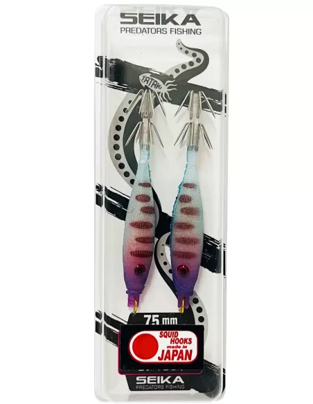 Seika mini squid soft silk per la pesca di calamari e seppie 7.5 cm 2pz col.201 Totanare e polpare Seika