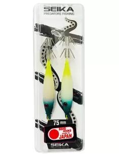 Seika mini squid soft silk per la pesca di calamari e seppie 7.5 cm 2pz col.38 Totanare e polpare Seika