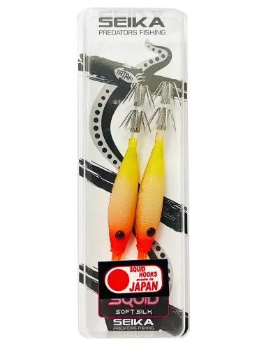 Seika mini squid soft silk per la pesca di calamari e seppie 7.5 cm 2pz col.54 Totanare e polpare Seika